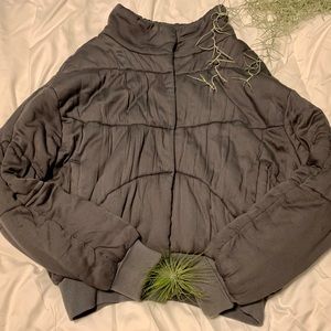Gray puffer jacket